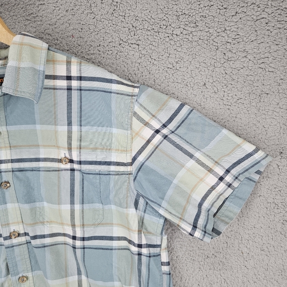 Ridgecut Toughwear Shirt Men's Large Short Sleeve Button Up Pockets Plaid - Picture 3 of 7